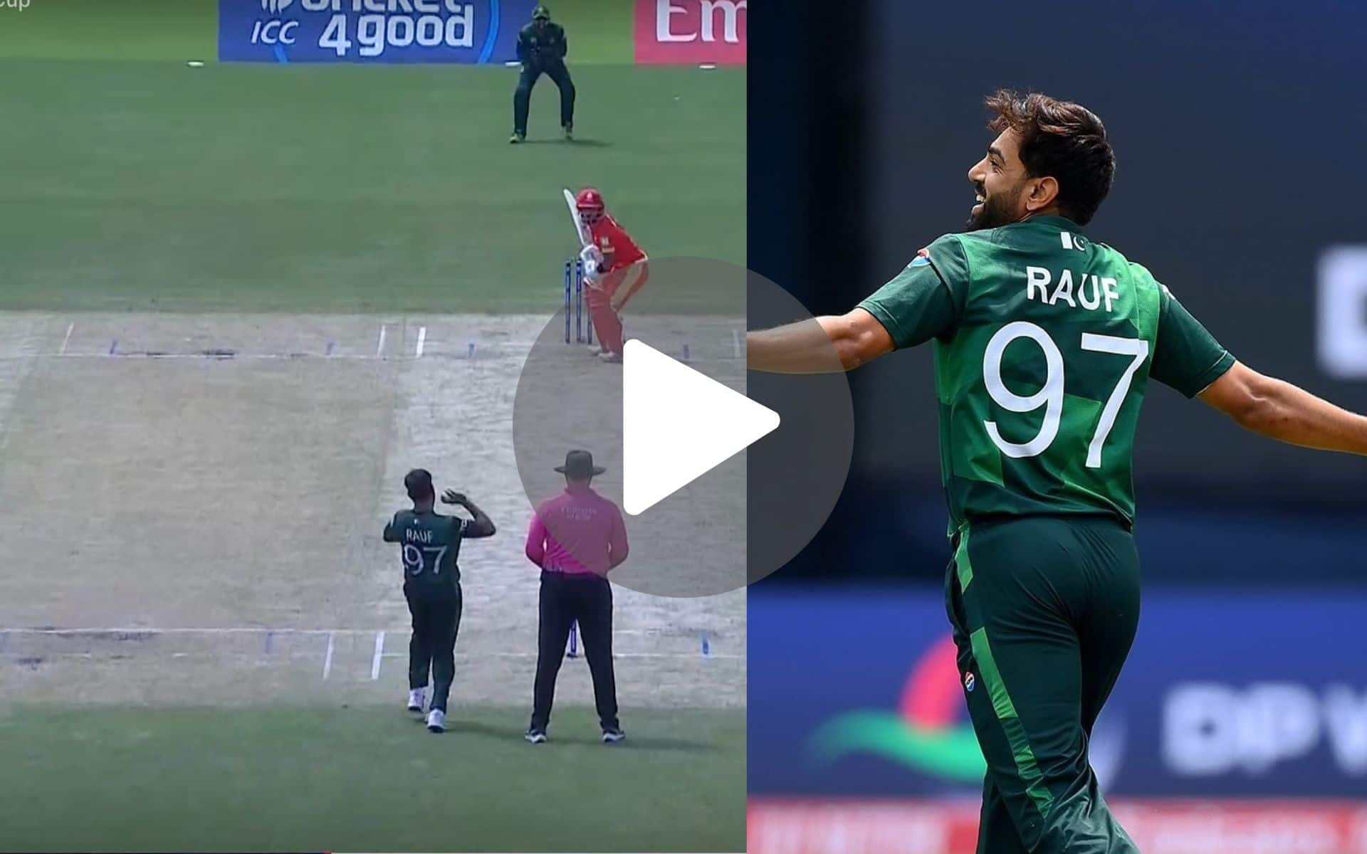 [Watch] Rauf Leaves Canada Crippled With Two Wickets In One Over; Surpasses Malinga For A Special Feat